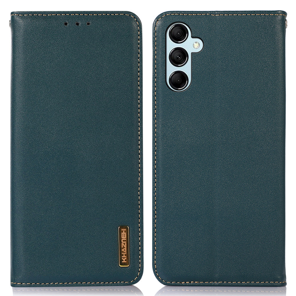 KHAZNEH For Samsung Galaxy M14 5G Stand Wallet Phone Case RFID Blocking Genuine Cowhide Leather Cover KHAZNEH For Samsung Galaxy M14 5G Stand Wallet Phone Case RFID Blocking Genuine Cowhide Leather Cover